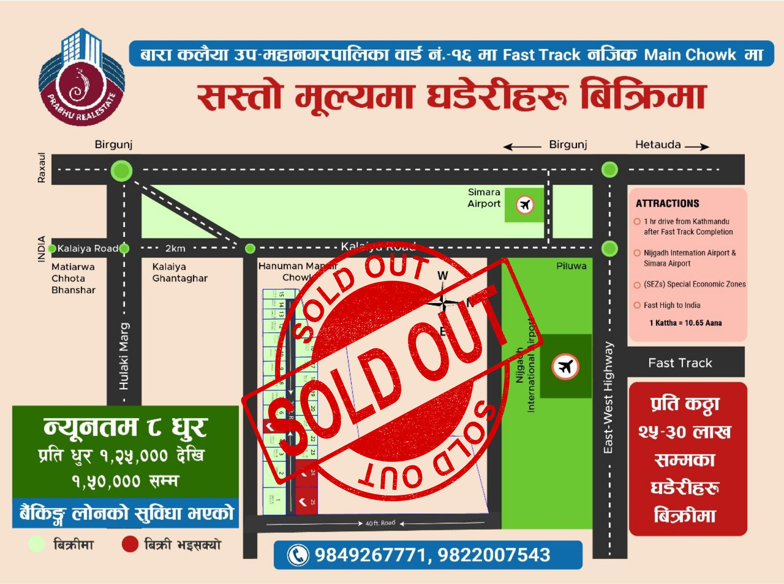 Plotted Land for sale at Bara Kalaiya Sub-Metropolitan City ward no.16